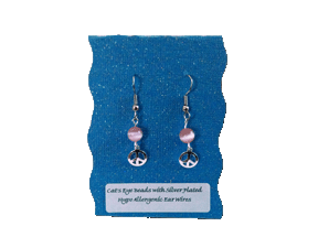 Earrings on Blue Background
